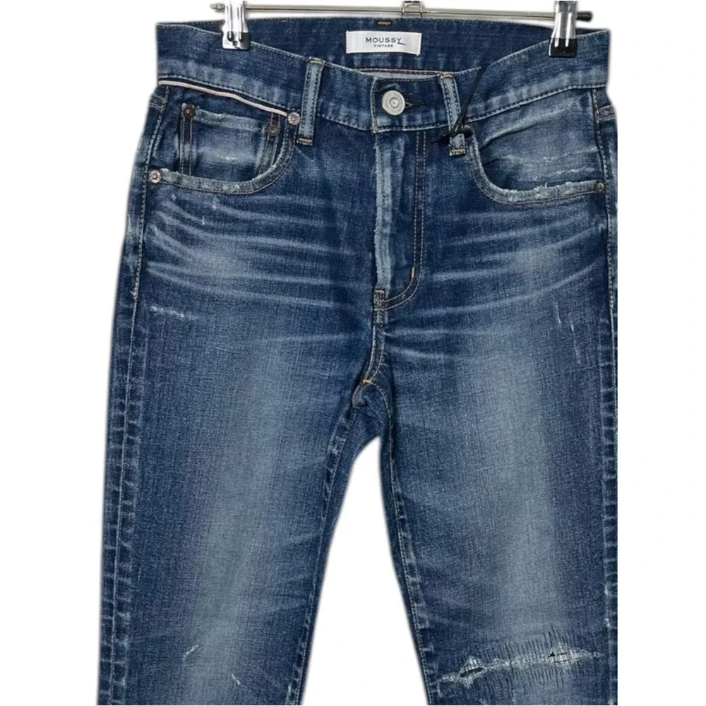 MOUSSY VINTAGE NWT Edgerton Skinny Jeans Women's 26‎ Dark Blue Selvedge Y2K Fit